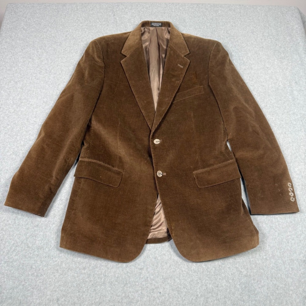 Evan-Picone Mens Brown Stretch Corduroy Blazer Jacket 40 Long Hecht's Store